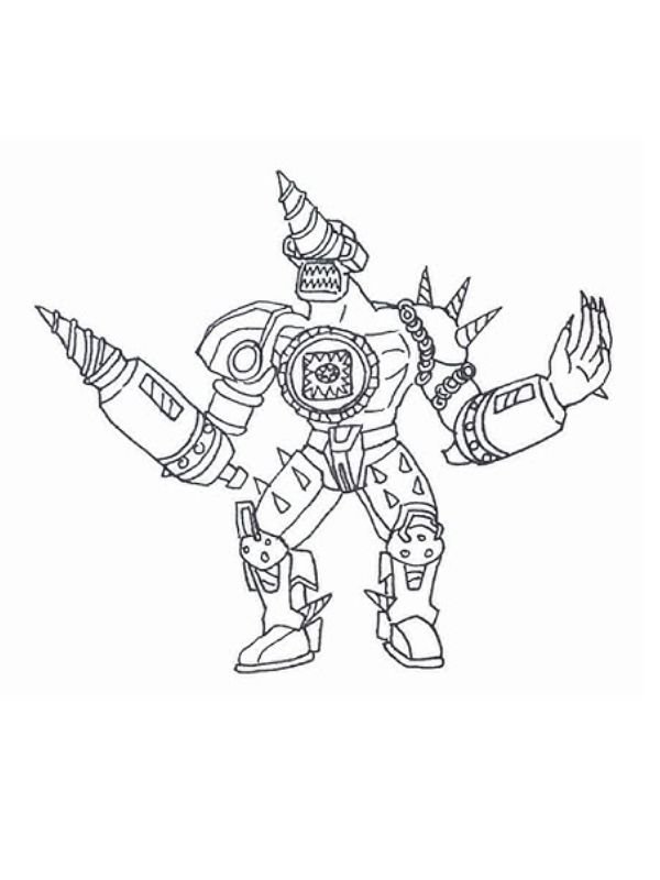 tô màu titan drill man trong trận chiến