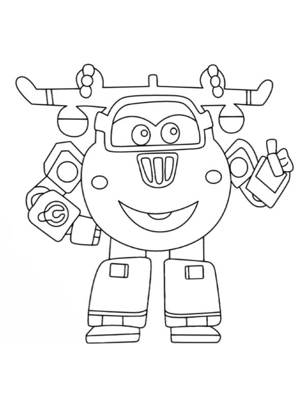 tô màu tranh super wings đáng yêu nhất