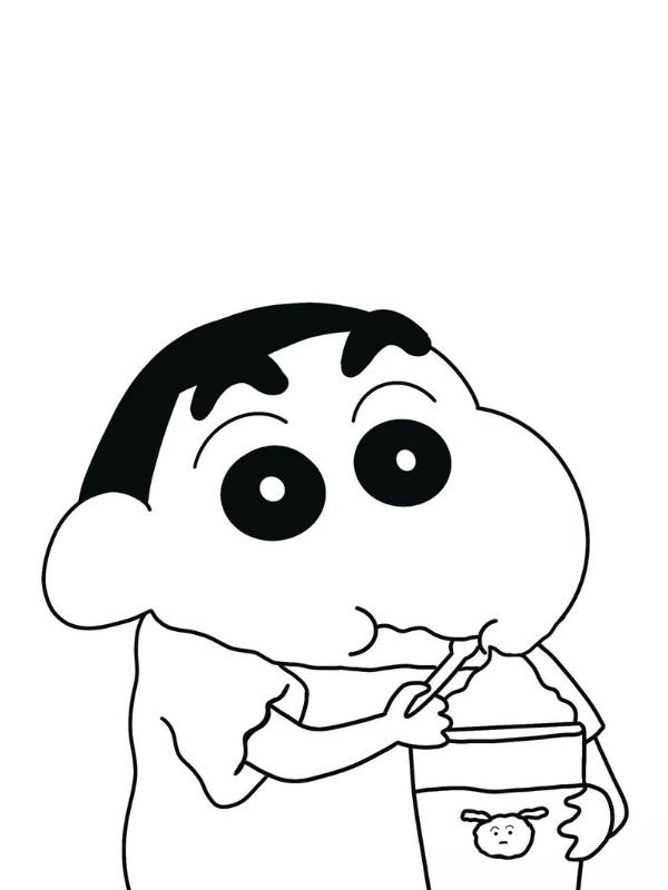 trang tô màu shin cậu bé bút chì miễn phí