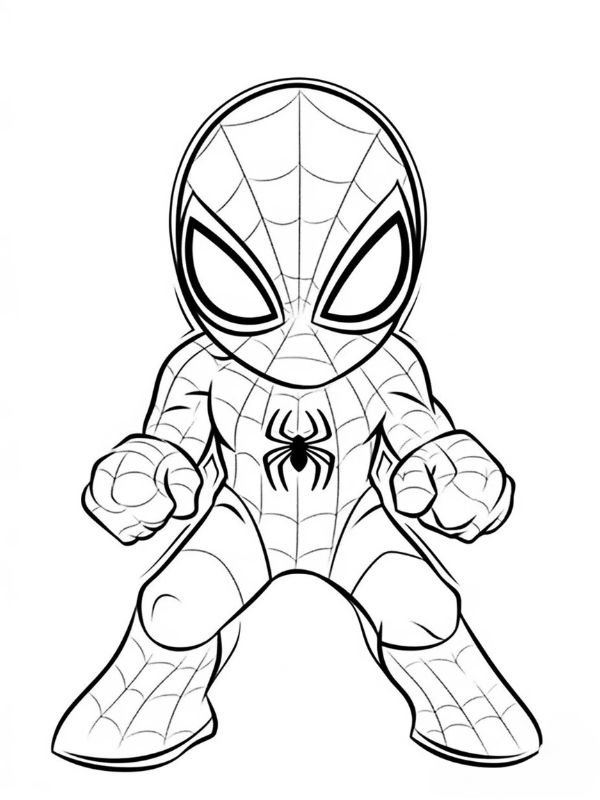 trang tô màu spider man miễn phí