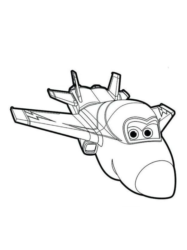 trang tô màu super wings đơn giản dễ tô