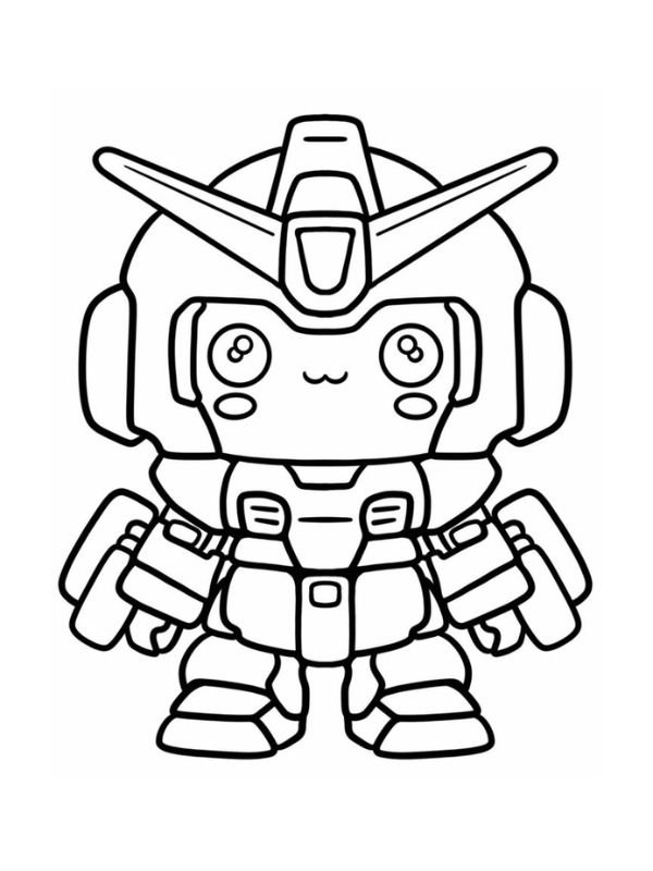 tranh robot tập tô cho bé