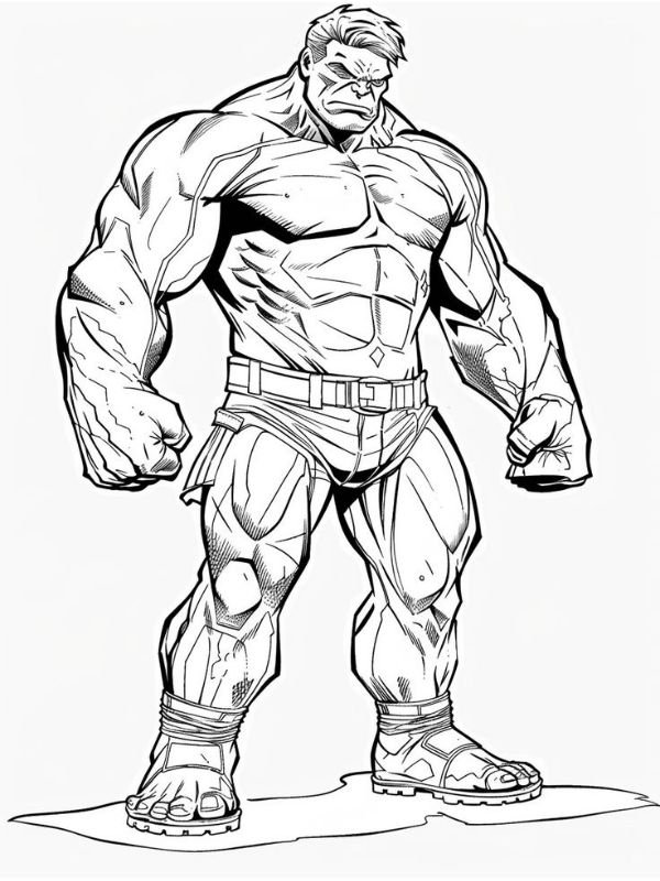 tranh siêu nhân hulk đẹp cho bé tập tô