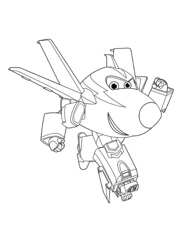 tranh super wings đẹp cho bé tập tô