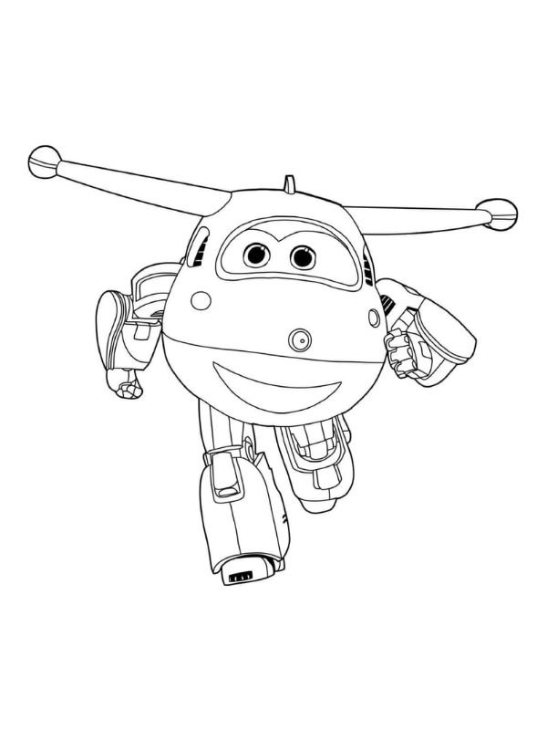 tranh super wings tập tô cho bé