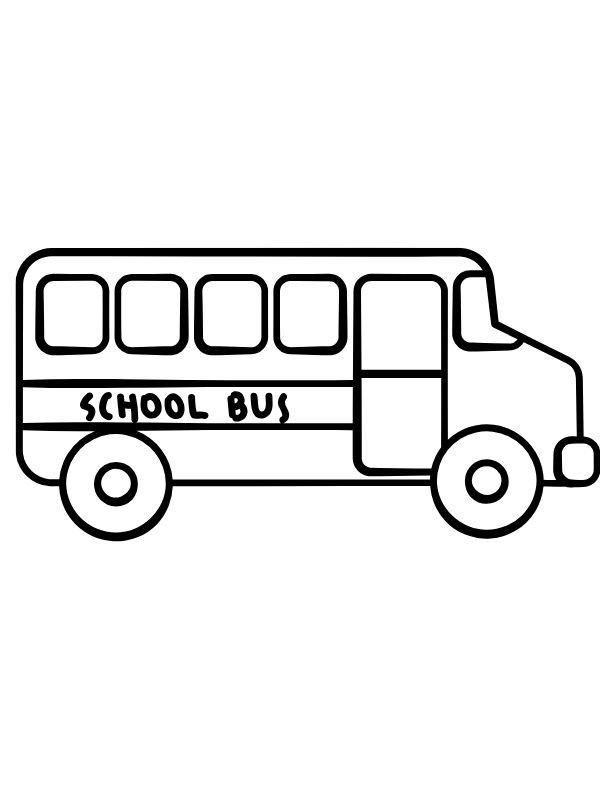 tranh tập tô hình xe buýt cho trẻ em