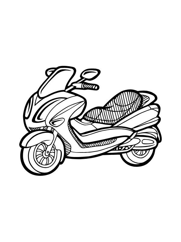 tranh tập tô hình xe máy cho trẻ em