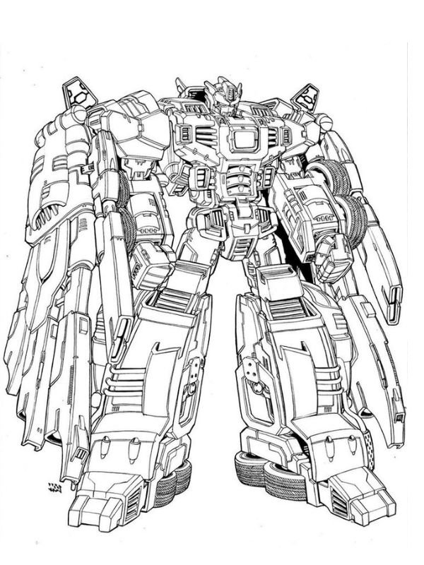 tranh tô màu robot dễ thương nhất