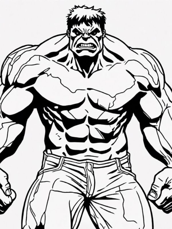 tranh tô màu siêu nhân hulk đẹp