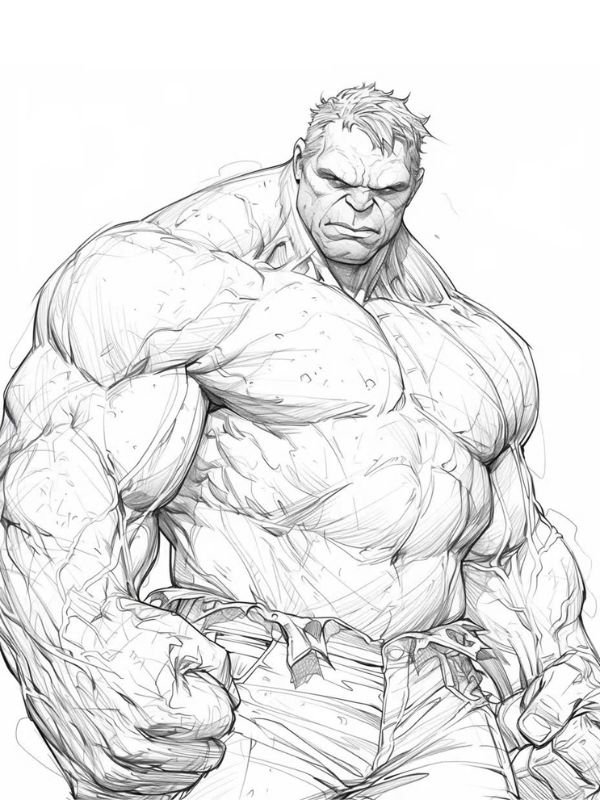 tranh tô màu siêu nhân hulk nghệ thuật