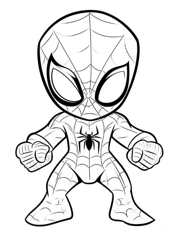 tranh tô màu spider man đẹp