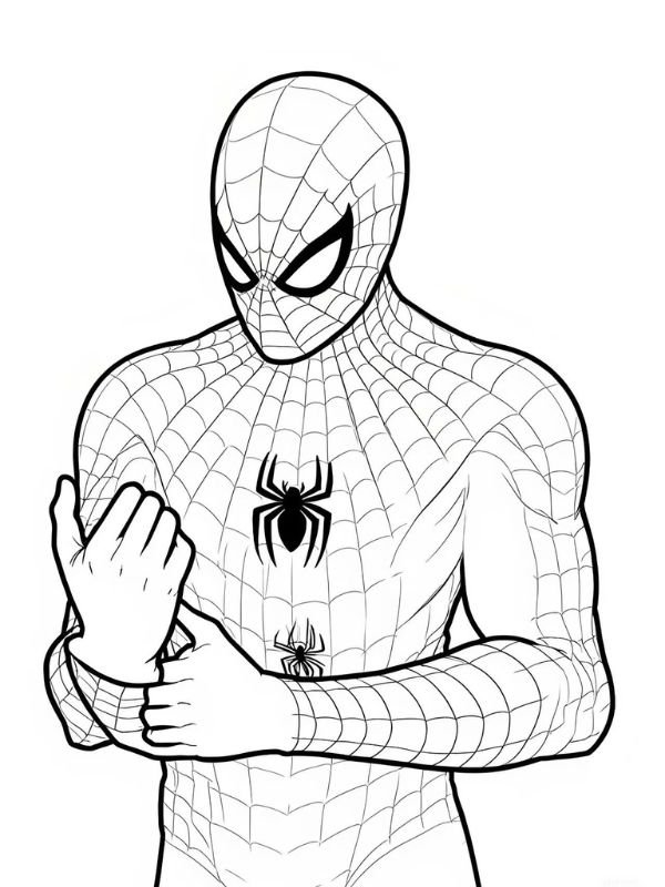 tranh tô màu spider man sinh động nhất