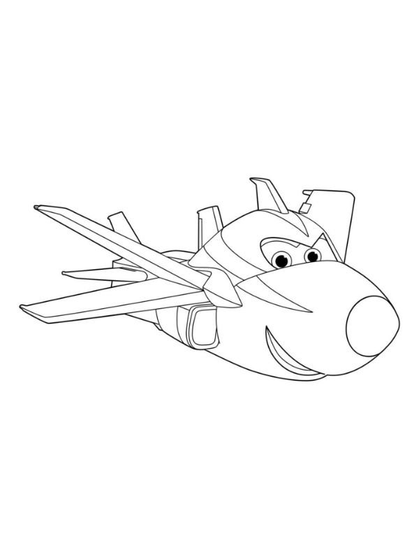 tranh tô màu super wings đáng yêu