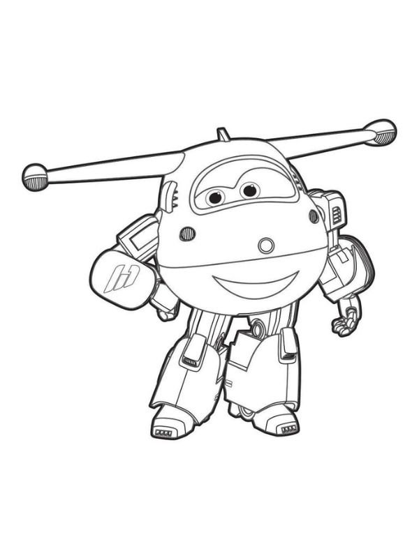 tranh tô màu super wings dễ thương nhất