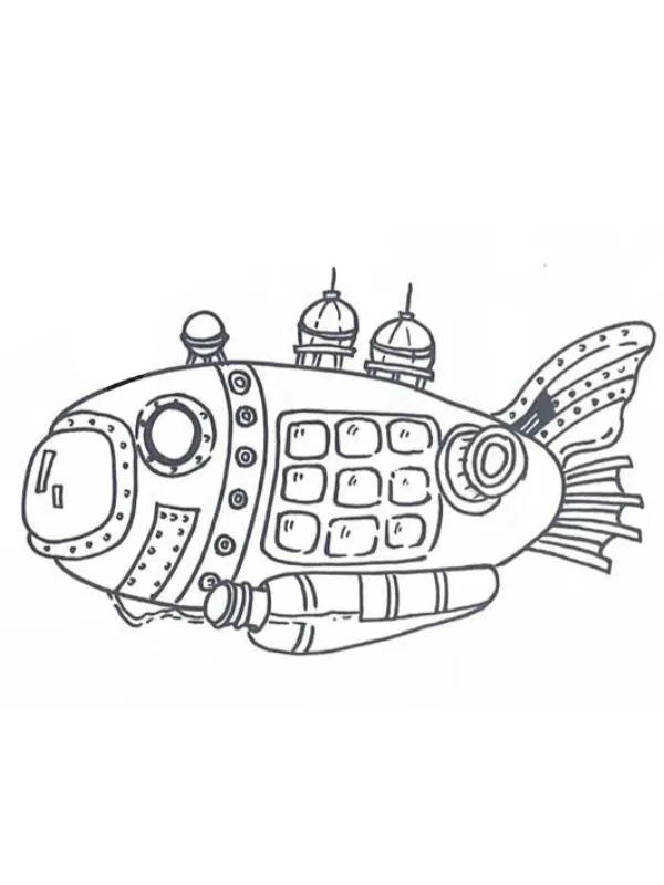 tranh tô màu tàu ngầm đẹp
