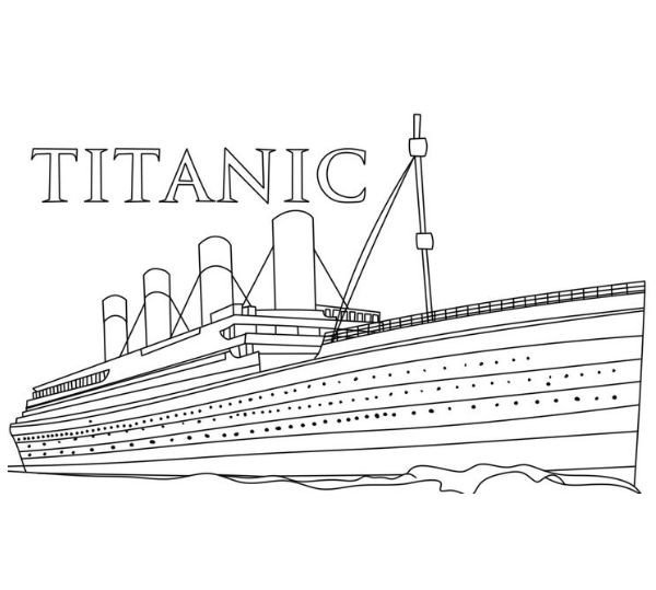 tranh tô màu tàu titanic sinh động nhất