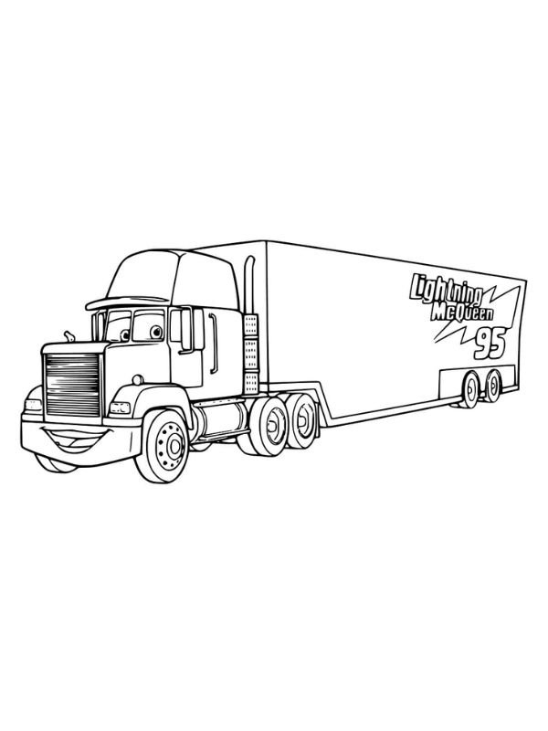 tranh tô màu xe container nghệ thuật