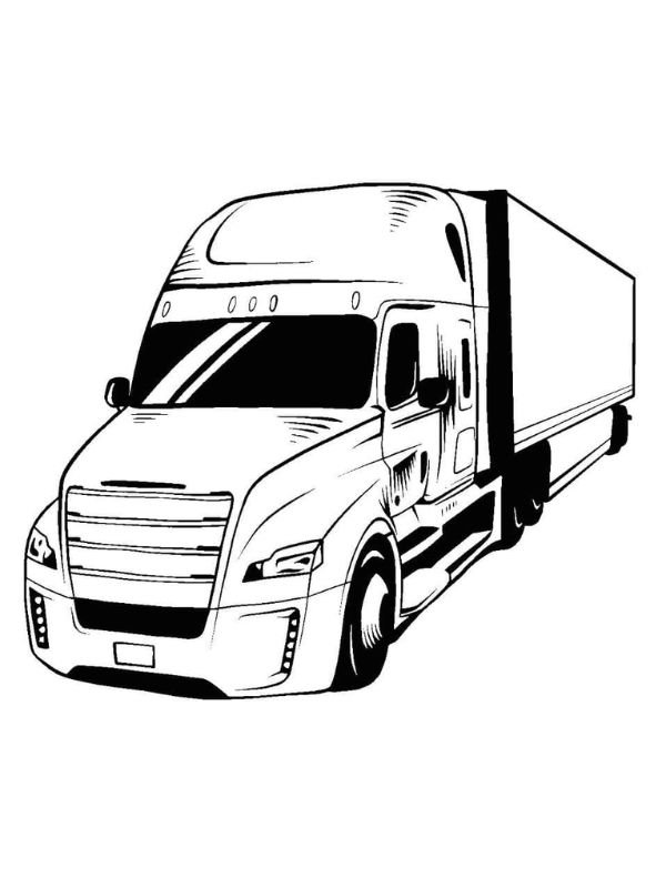 tranh xe container đẹp cho bé tập tô