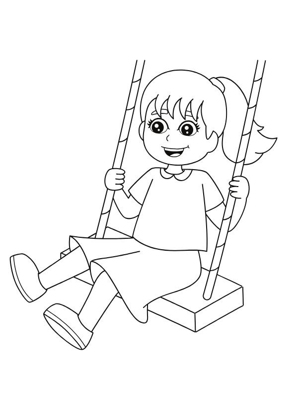 tranh xích đu tập tô cho bé